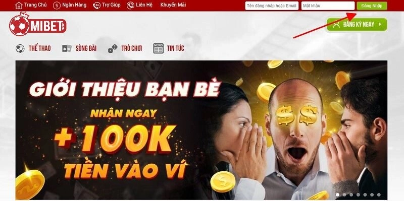 Hướng dẫn cách đăng nhập Mibet đơn giản